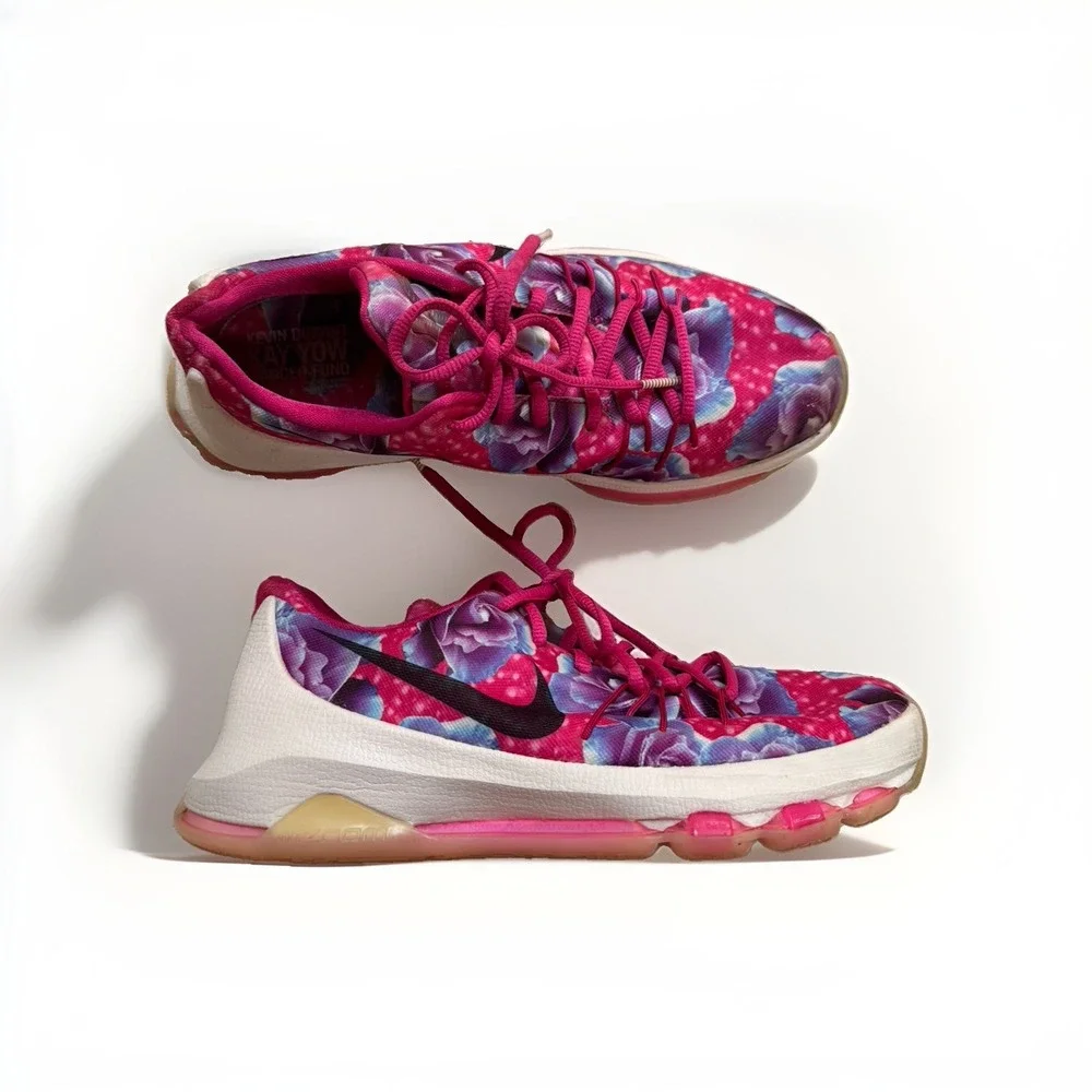 Nike Youth Size 7Y Womens 8.5 Kevin Durant KD 8 Aunt Pearl Pink Basketball Shoes